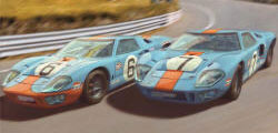 C4041A - Scalextric Ford GT40 1969 Gulf Twin Pack